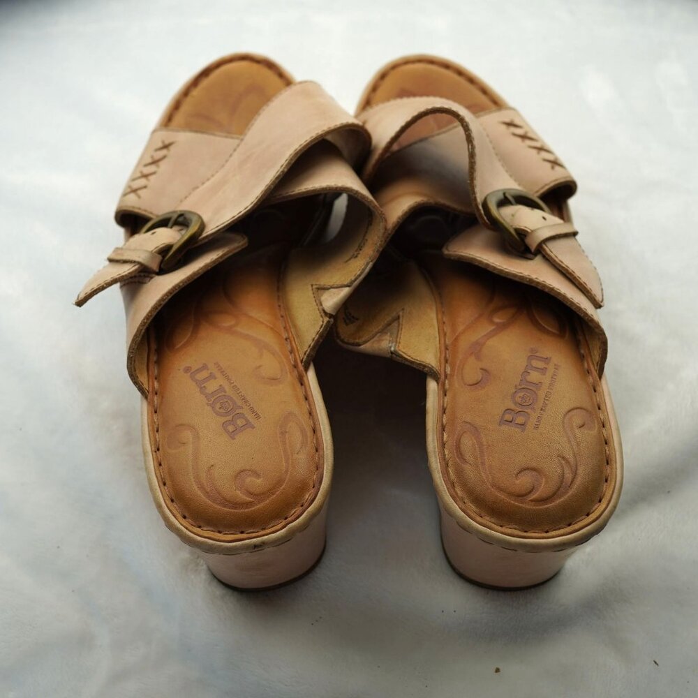 Born Tan Leather Sandals - Picture 3 of 9